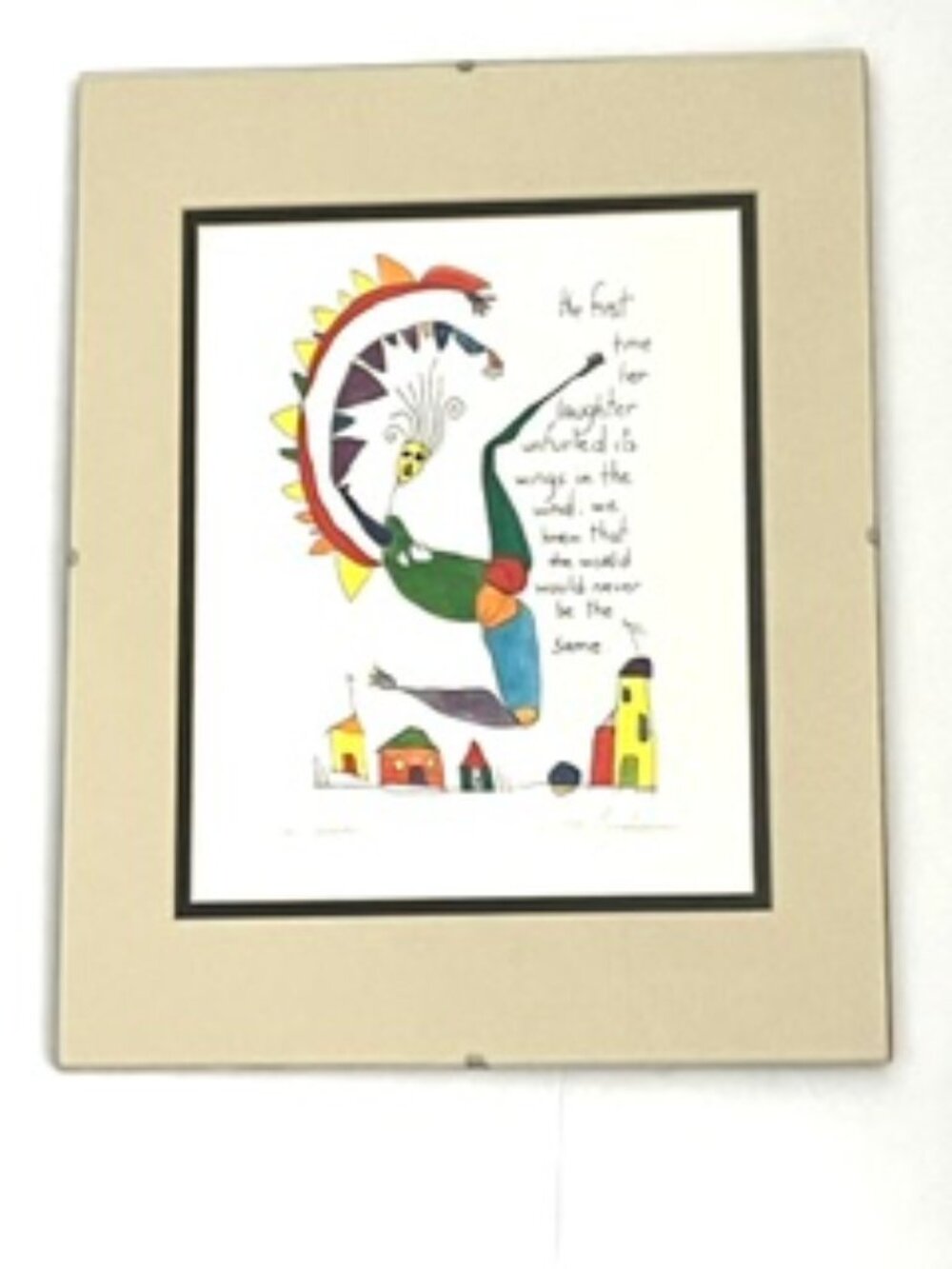 Framed Art Print, Story People by Brian Andreas 1993 “ Her Laughter “